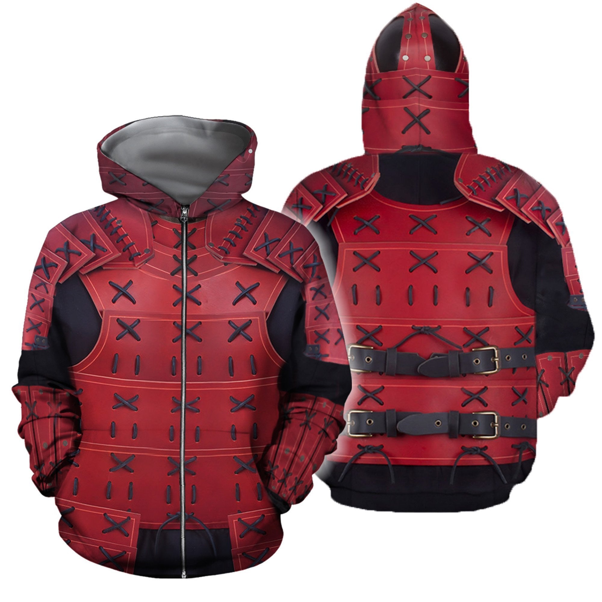 3D All Over Printed Samurai Armor For Men And Women hoodie