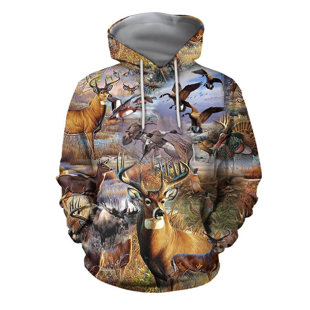 3D All Over Printed Camo Hunting Animals Art Shirts and Shorts - Amaze Style�?�-Apparel