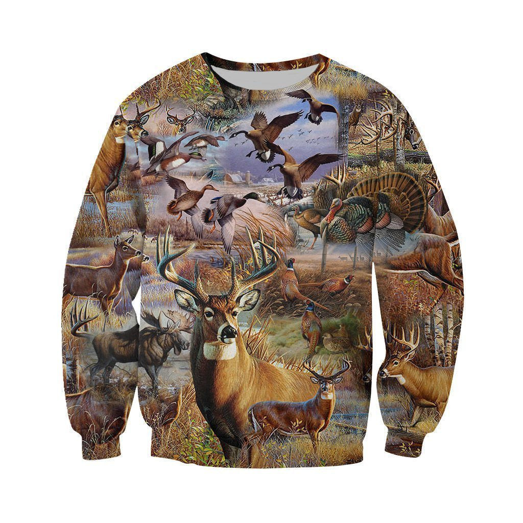 3D All Over Printed Camo Hunting Animals Art Shirts And Shorts