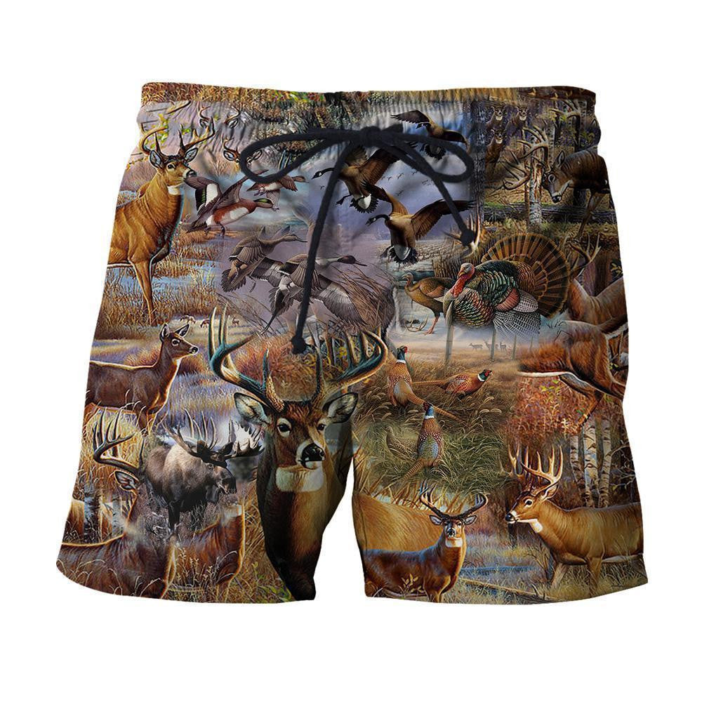 3D All Over Printed Camo Hunting Animals Art Shirts And Shorts