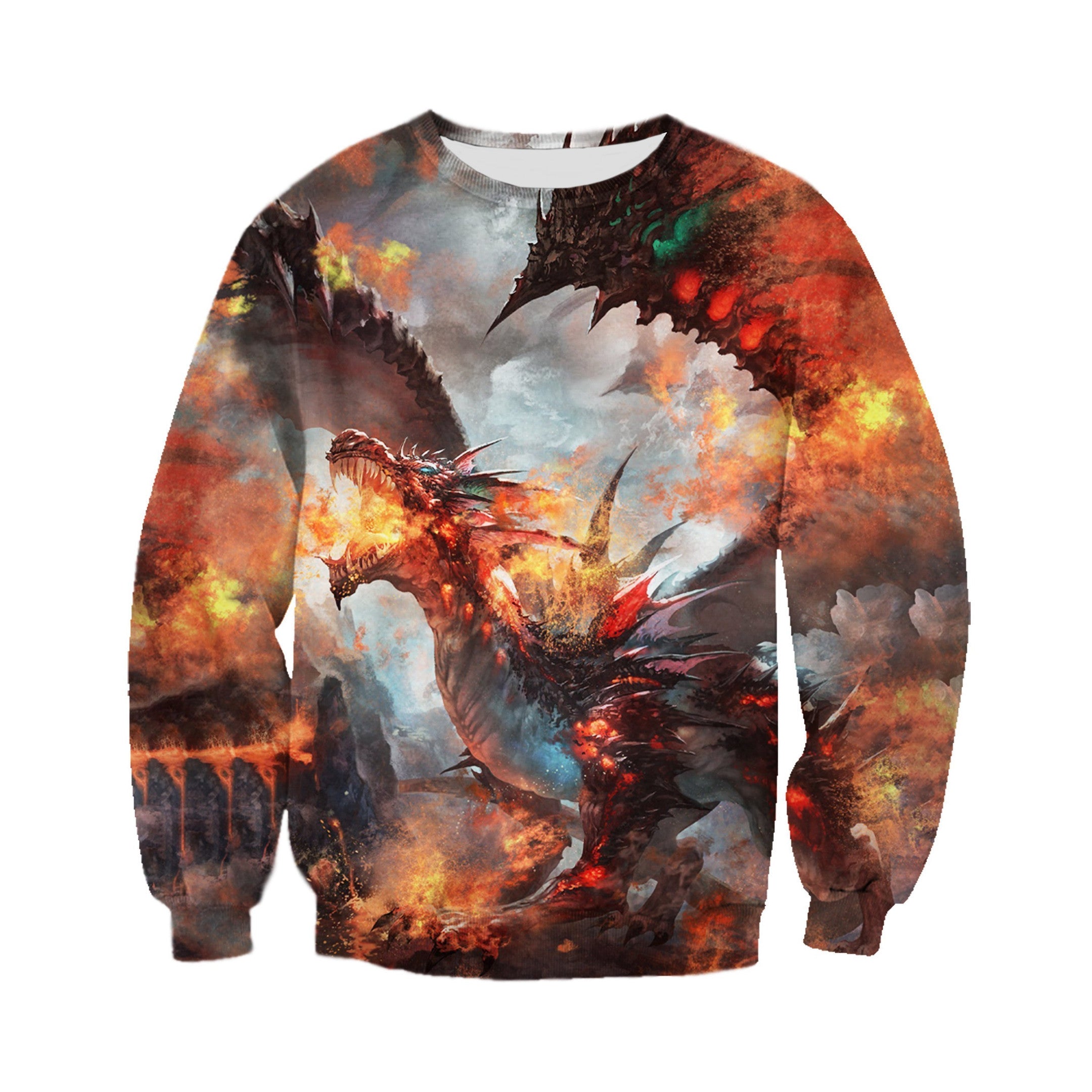 3D All Over Printed Fire Dragon Clothes