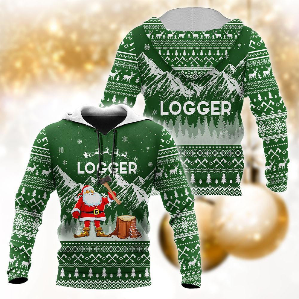 Logger Christmas Woodworking 3D Full Printing - Amaze Style�?�-Apparel