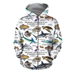 3D All Over Printed Marine Animals Of The Caribbean Ocean Shirts And Shorts