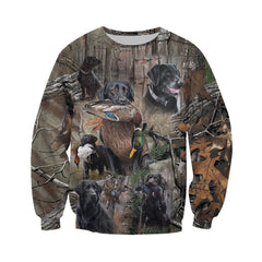 3D All Over Printed Labrador Retriever Hunting Dog Camo Art hoodie