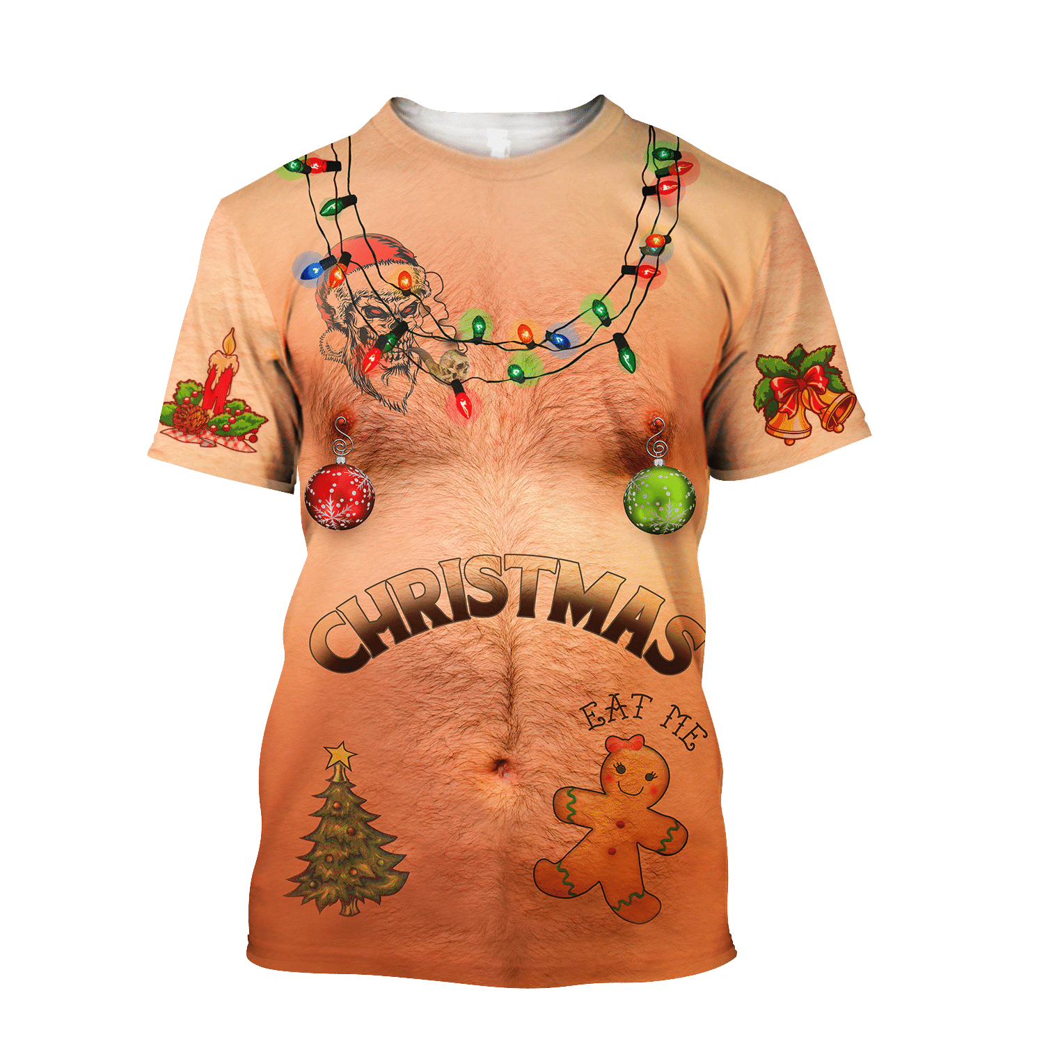 Real Skin Christmas Accessories All Over Printed