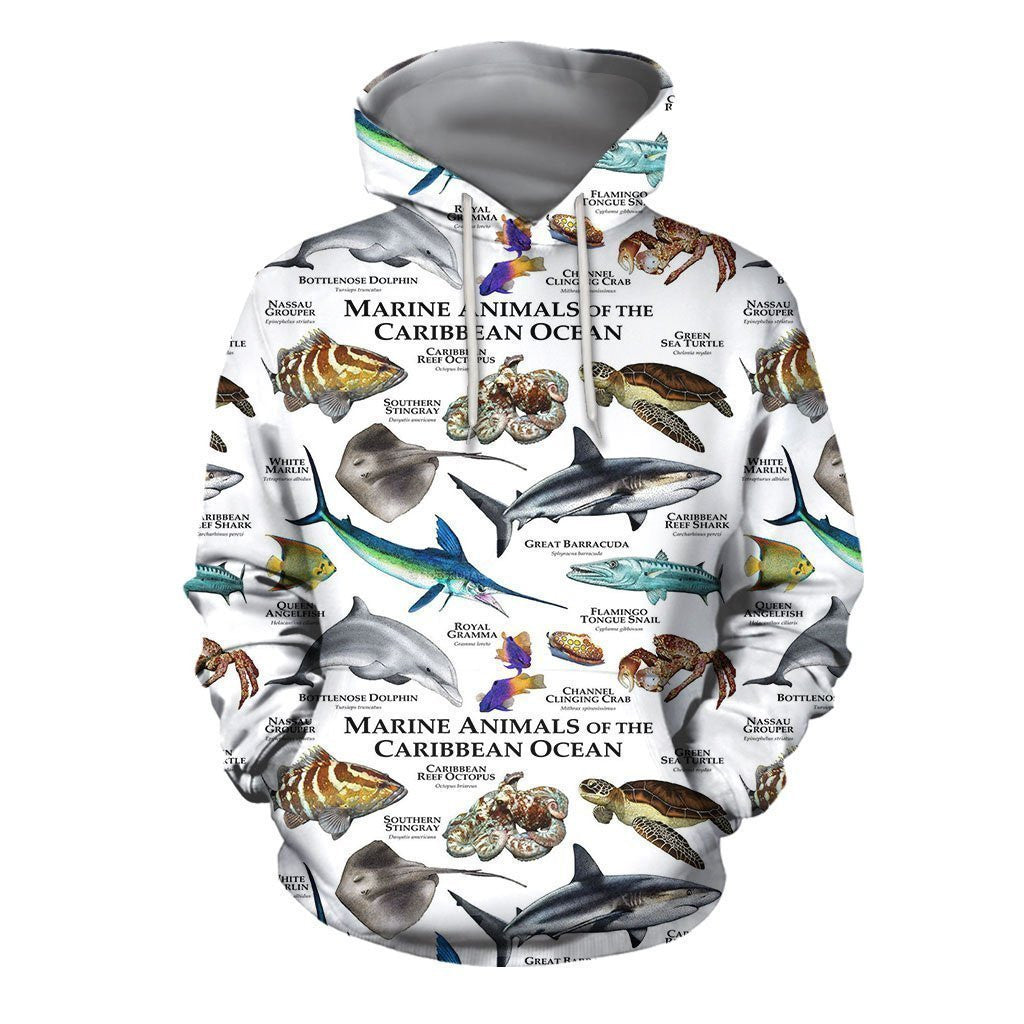 3D All Over Printed Marine Animals Of The Caribbean Ocean Shirts And Shorts