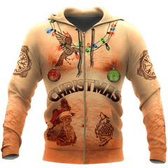 Real Viking Christmas Tattoos All Over Printed Hoodie