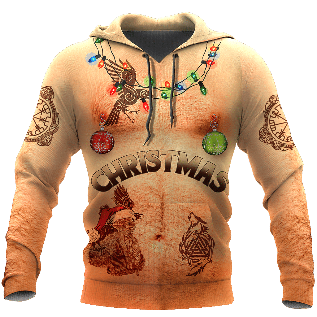 Real Viking Christmas Tattoos All Over Printed Hoodie