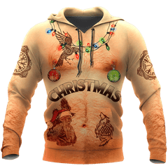 Real Viking Christmas Tattoos All Over Printed Hoodie