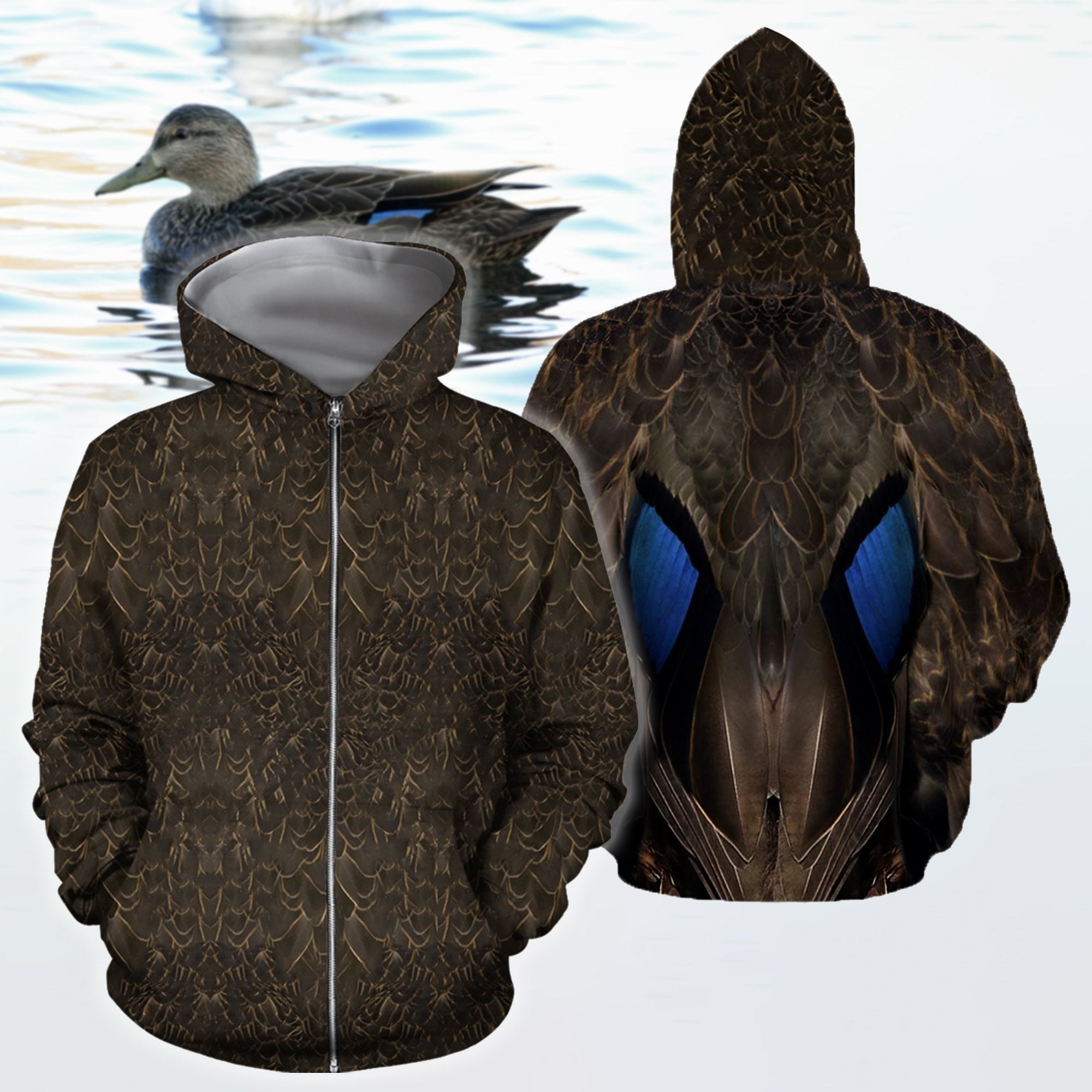 Female Mallard Duck Cover Hoodie 3D All Over Printed