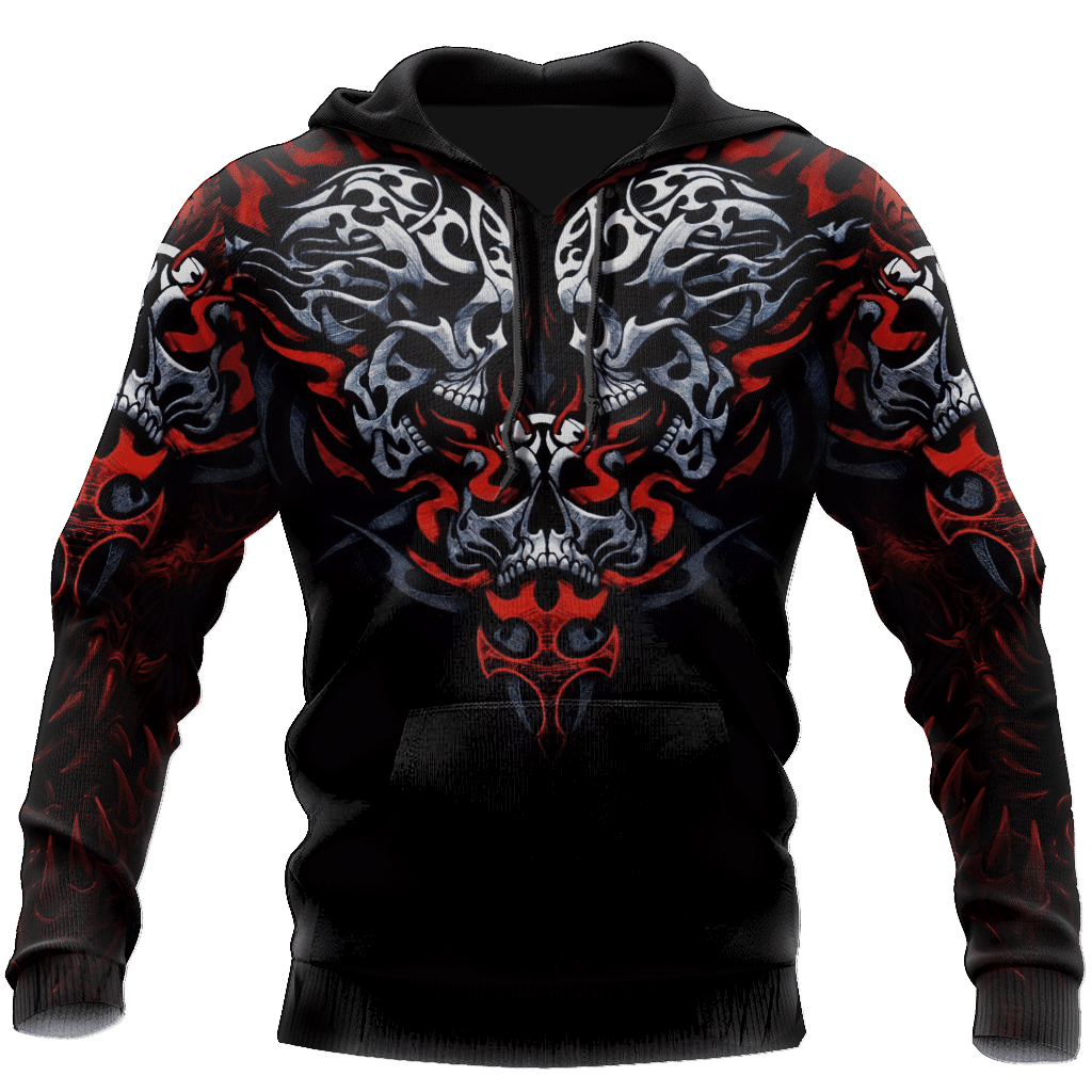 Awesome Confronting Skulls Hoodie For Men And Women MEI - Amaze Style�?�-Apparel