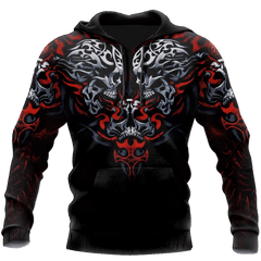 Awesome Confronting Skulls Hoodie For Men And Women MEI - Amaze Style�?�-Apparel