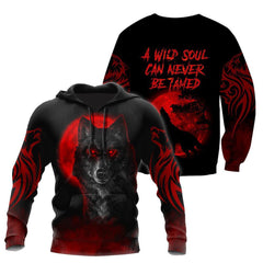 The Red Moon Wolf 3D All Over Printed Unisex Shirt - Amaze Style�?�