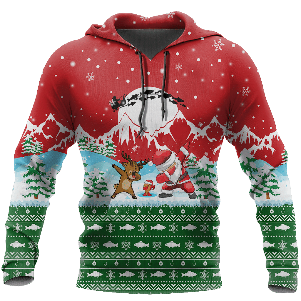 HC Christmas Santa Fishing YOLO - Greenred TR131103 - Amaze Style�?�-Apparel