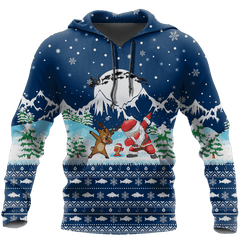 HC Christmas Santa Fishing YOLO - Blue TR131102 - Amaze Style�?�-Apparel