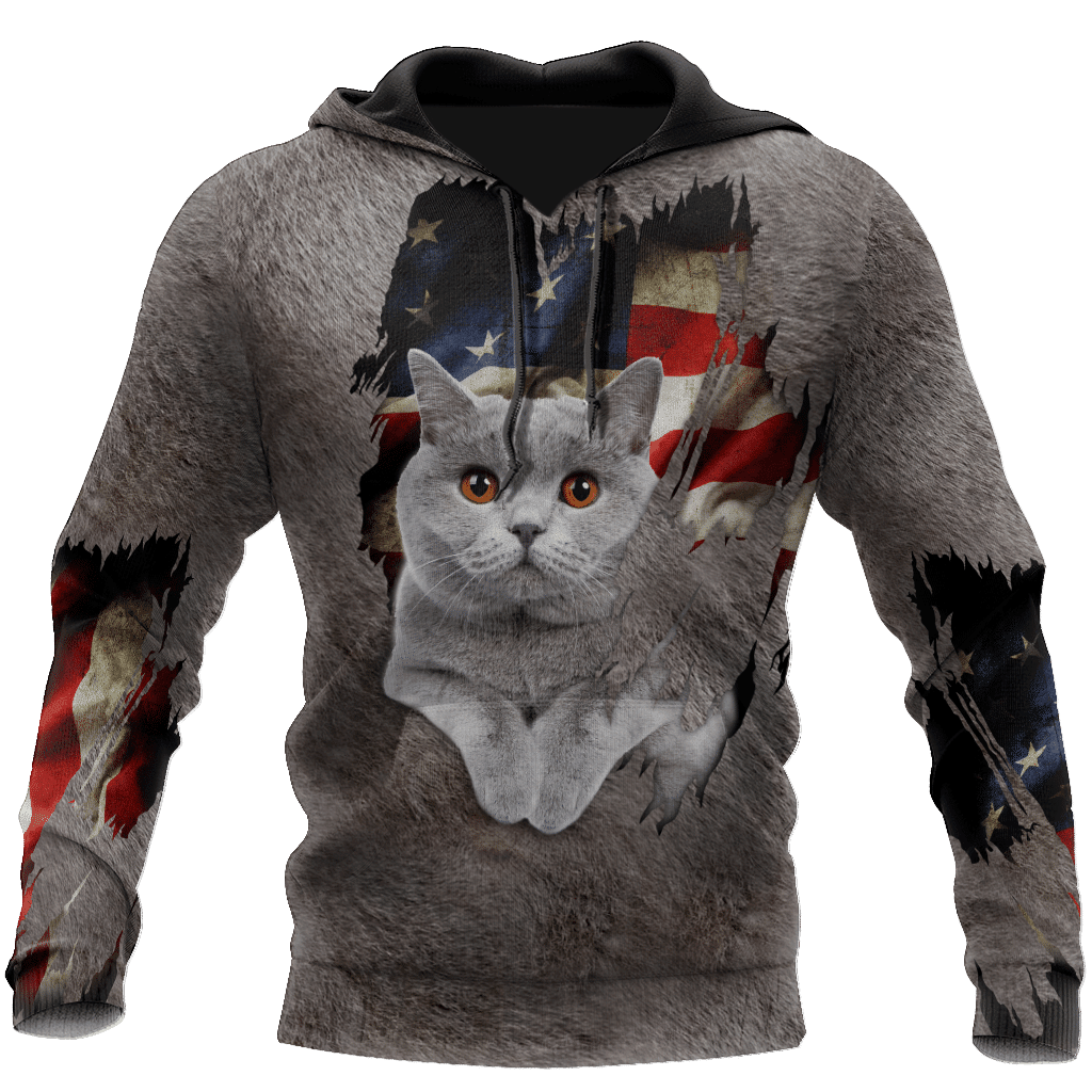 American British Shorthair cat 3D printed shirts for men and women - Amaze Style�?�