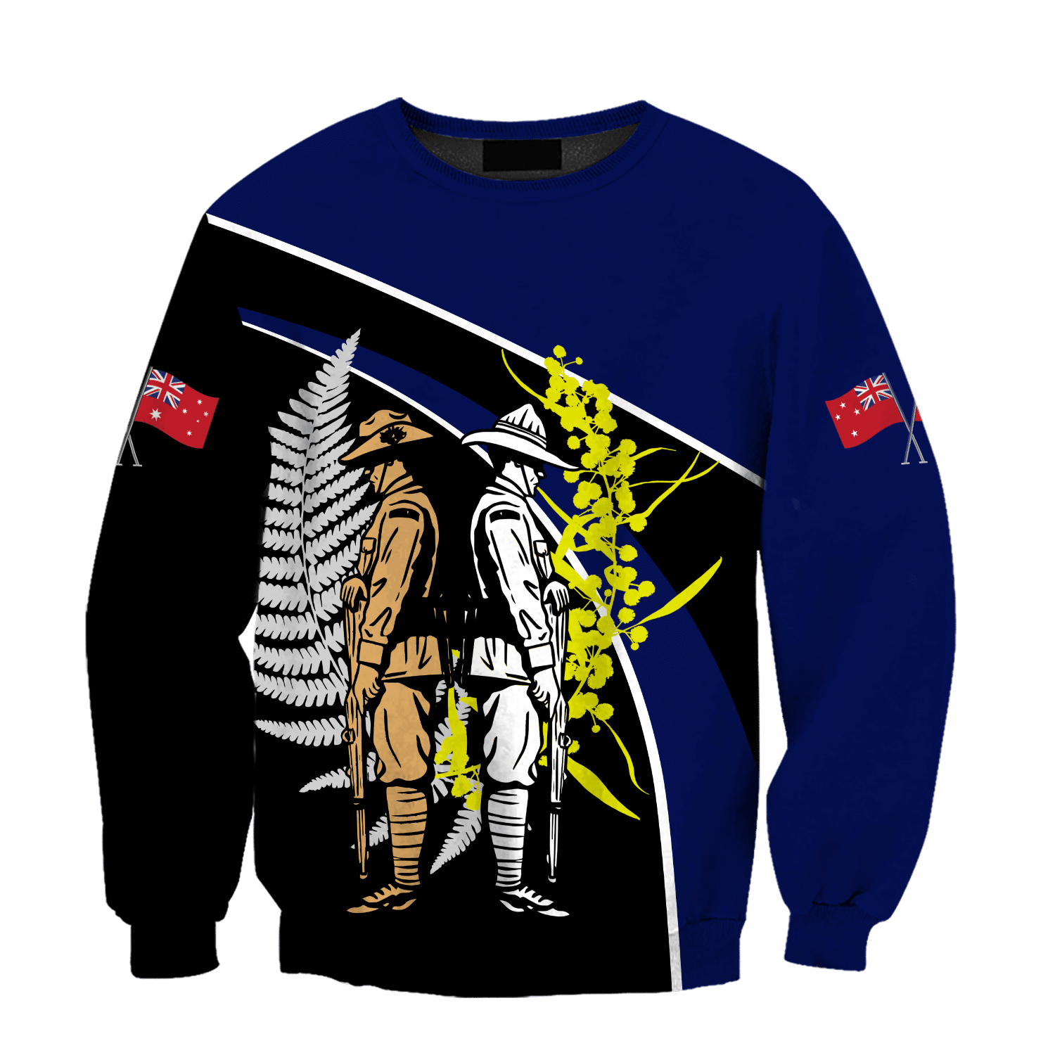 The Ode Fern-Wattle Australia And Kiwi Veteran Blue 3D Print Shirts Hoodie