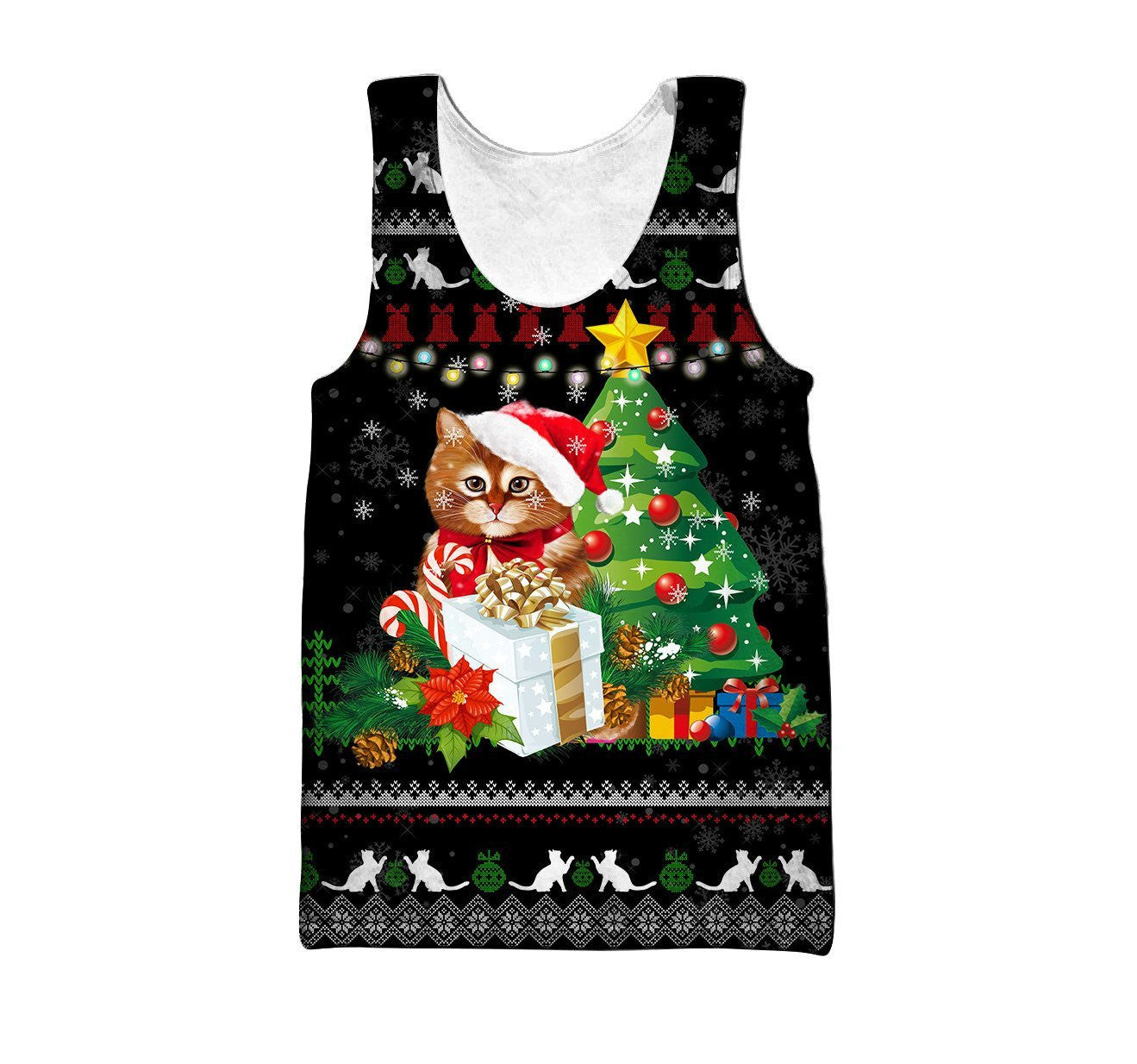 Lovely Christmas Cat 3D All Over Printed Shirts For Men And Women Hoodie