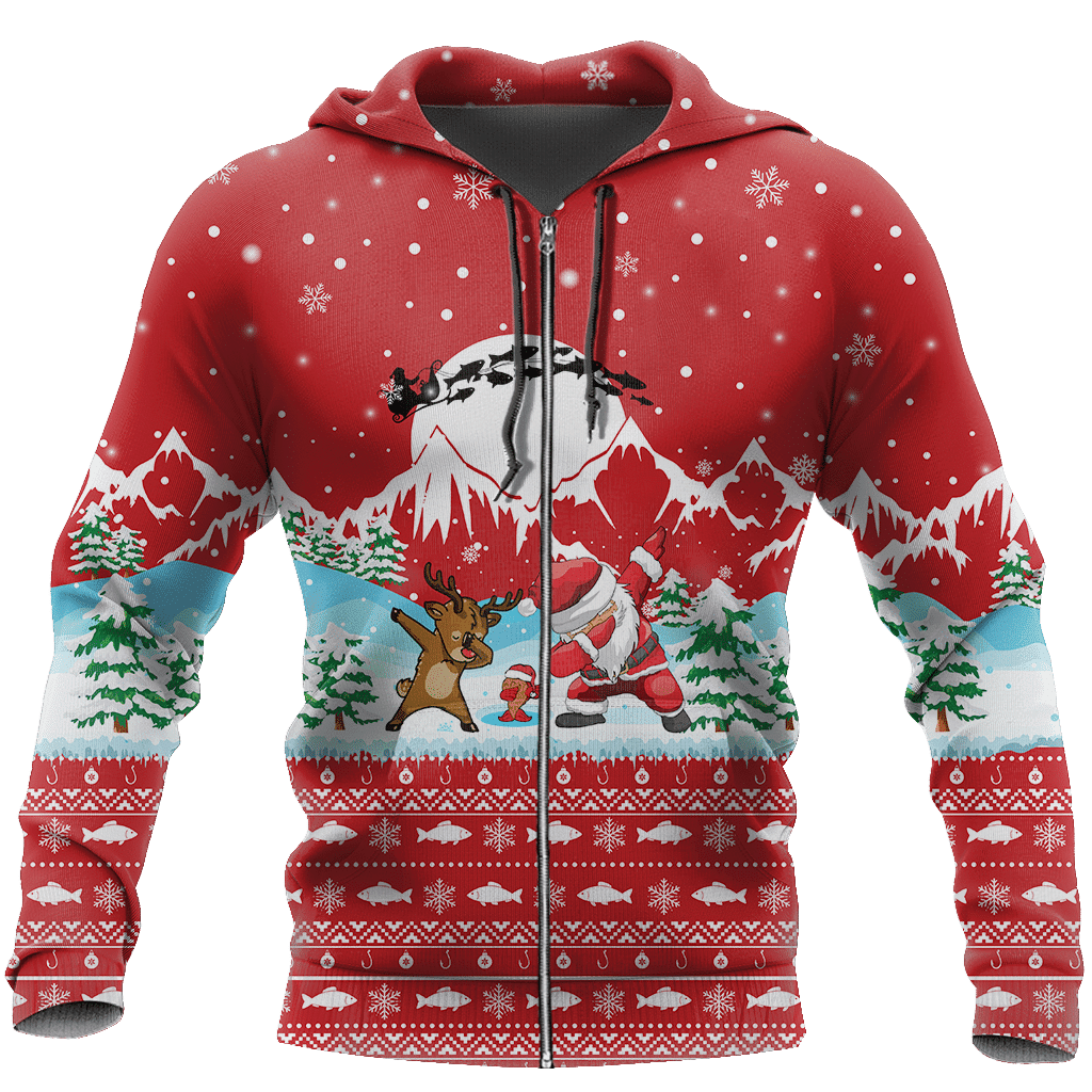 Hc Christmas Santa Fishing YoloRed Hoodie