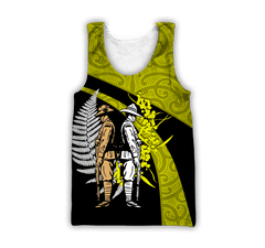 Anzac day the ode fern-wattle Australia and Kiwi Veteran yellow 3D print shirt - Amaze Style�?�