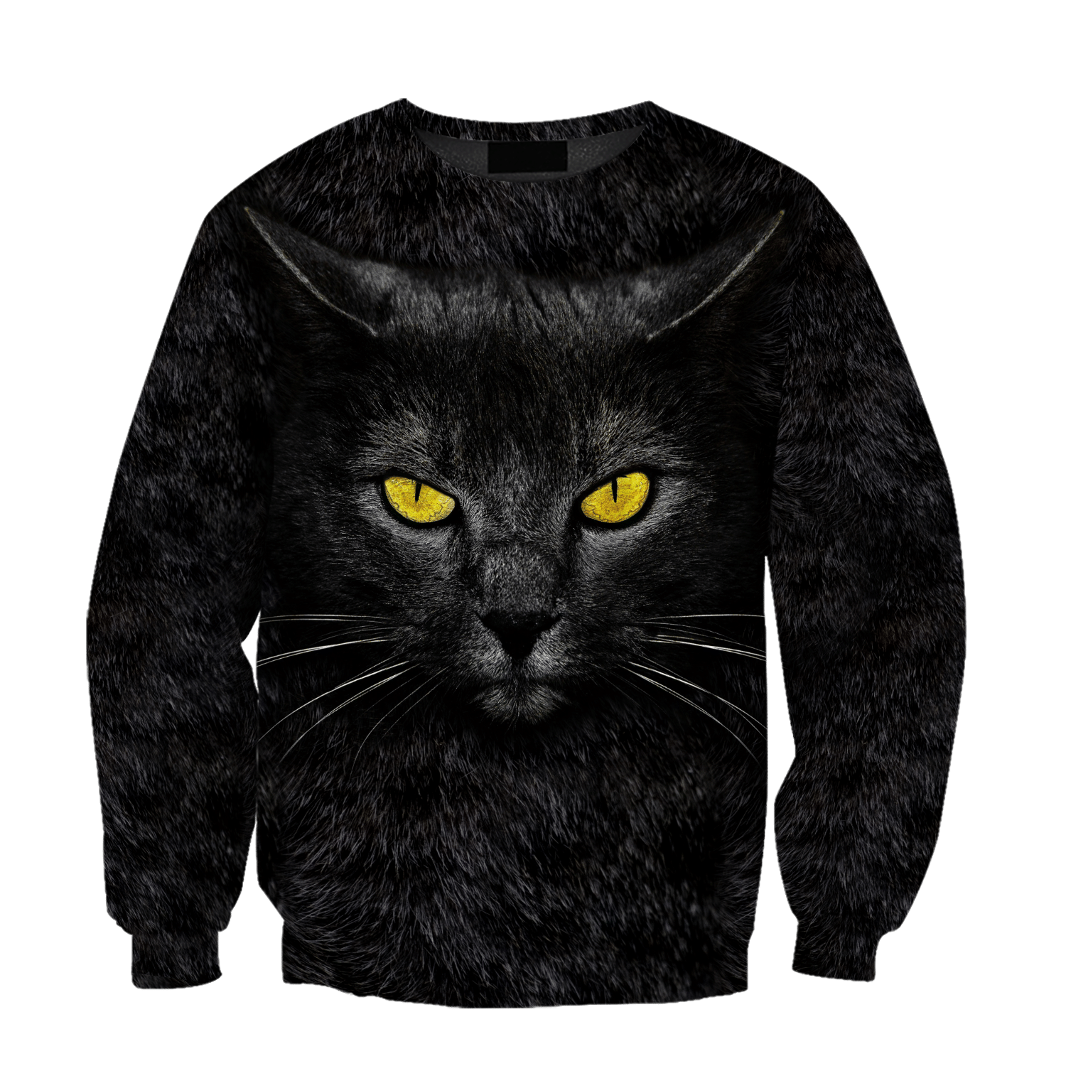 Black Cat Face Hair Premium Hoodie Sweatshirt Cover