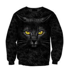 Black Cat Face Hair Premium Hoodie Sweatshirt Cover