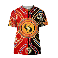 Aboriginal Kangaroo Australia Indigenous Painting Art hoodie For Men And Women