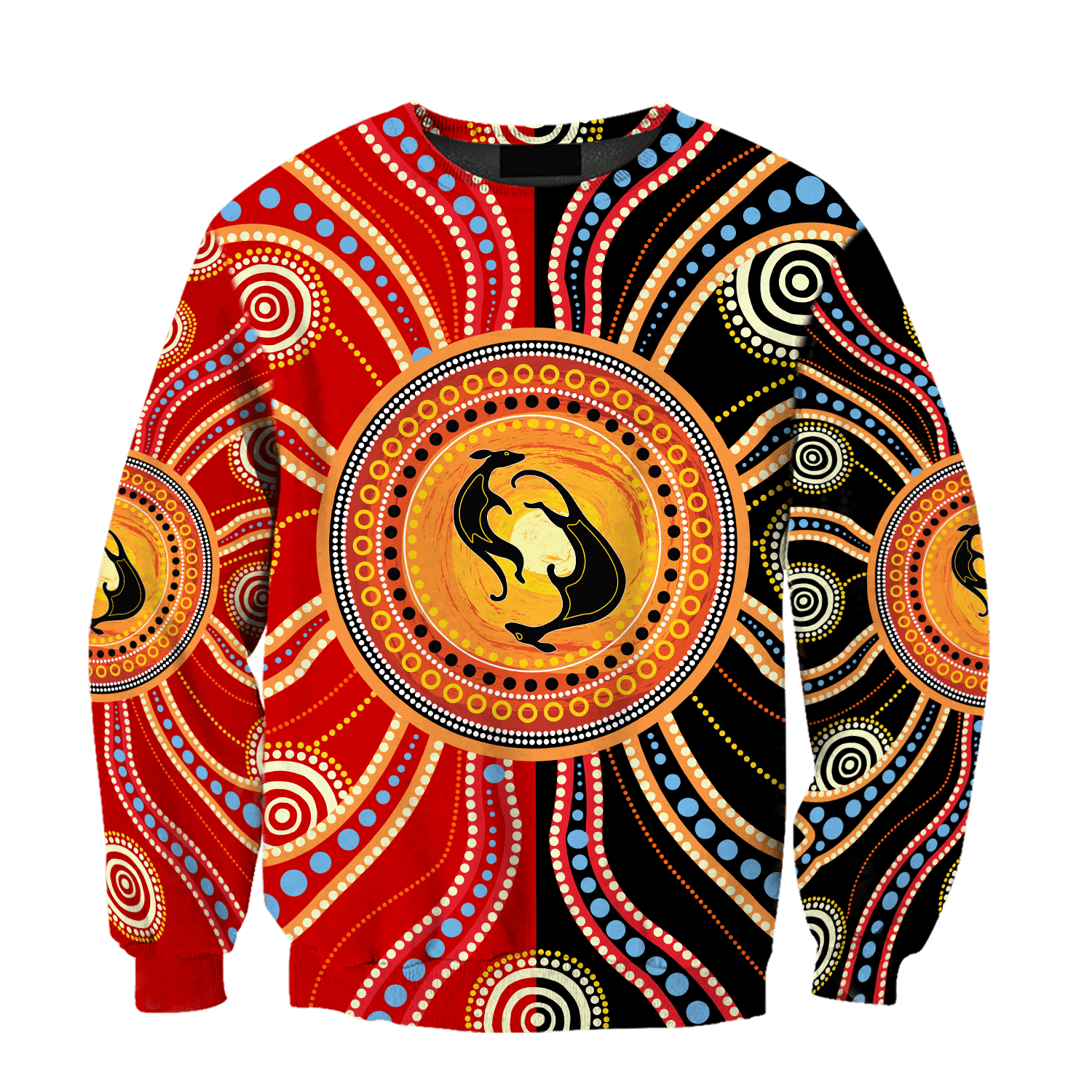 Aboriginal Kangaroo Australia Indigenous Painting Art hoodie For Men And Women