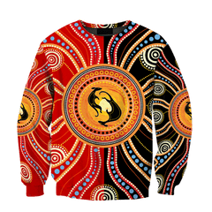 Aboriginal Kangaroo Australia Indigenous Painting Art hoodie For Men And Women