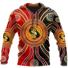 Aboriginal Kangaroo Australia Indigenous Painting Art hoodie For Men And Women