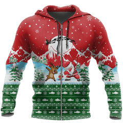 Hc Christmas Santa Fishing YoloGreenred Hoodie