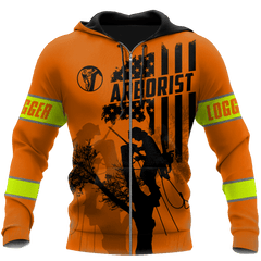 America Logger Man Orange Unisex Shirts Hoodie