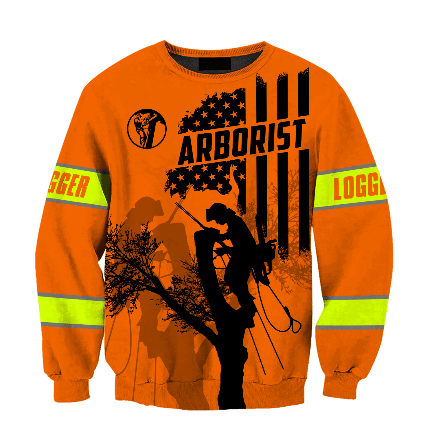 America Logger Man Orange Unisex Shirts Hoodie