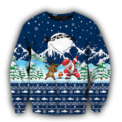 Hc Christmas Santa Fishing YoloBlue Hoodie