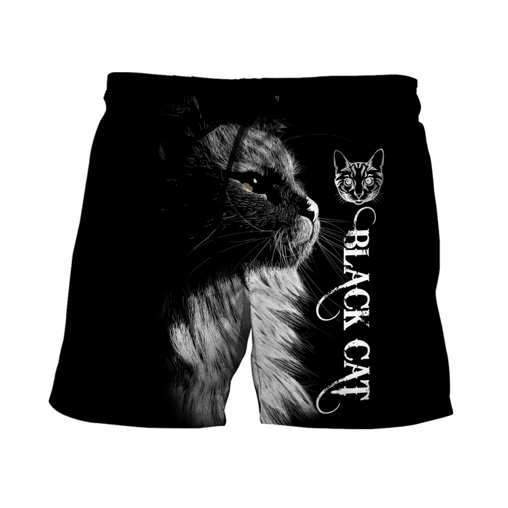 Love Black Cat Tattoo Black 3D All Over Shirts For Men And Women Hoodie