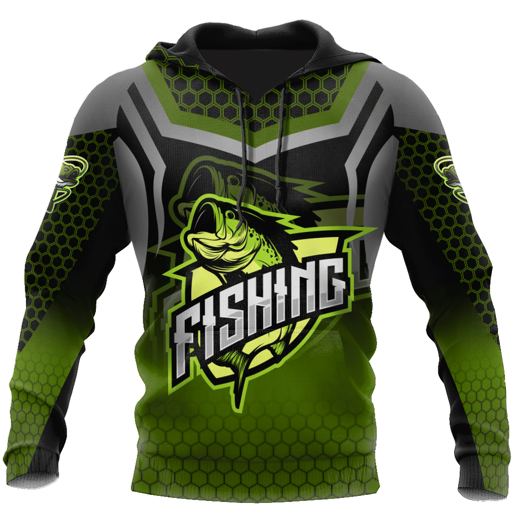 Bass Master Fishing Stainless Steel 3D Print Shirts Hoodie