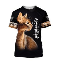 Abyssinian Cat Tattoo 3D Printed Shirts For Men And Women Hoodie