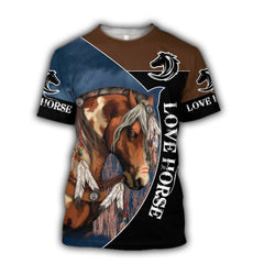 Beautiful Horse 3D All Over Printed Shirts For Men And Women Hoodie