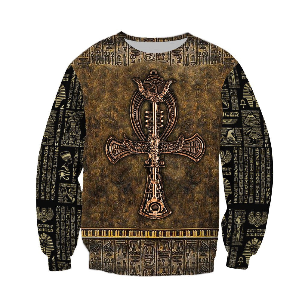 Ancient Egypt Ankh Key Of Life 3D All Over Printed Hoodie For Men And Women