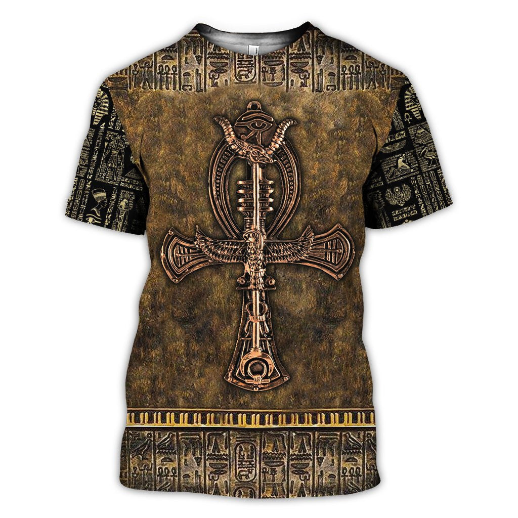 Ancient Egypt Ankh Key Of Life 3D All Over Printed Hoodie For Men And Women