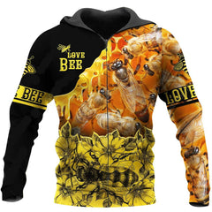 Beautiful Bee Art 3D All Over Printed Shirts For Men And Women Hoodie