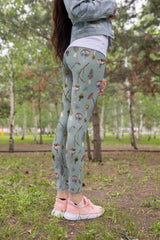 All Over Print Blue Edible Mushroom Legging - Amaze Style™