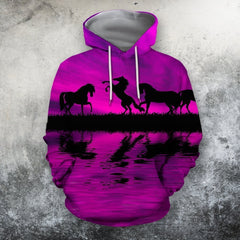 Animals Horse Hoodie 3D All Over Printed