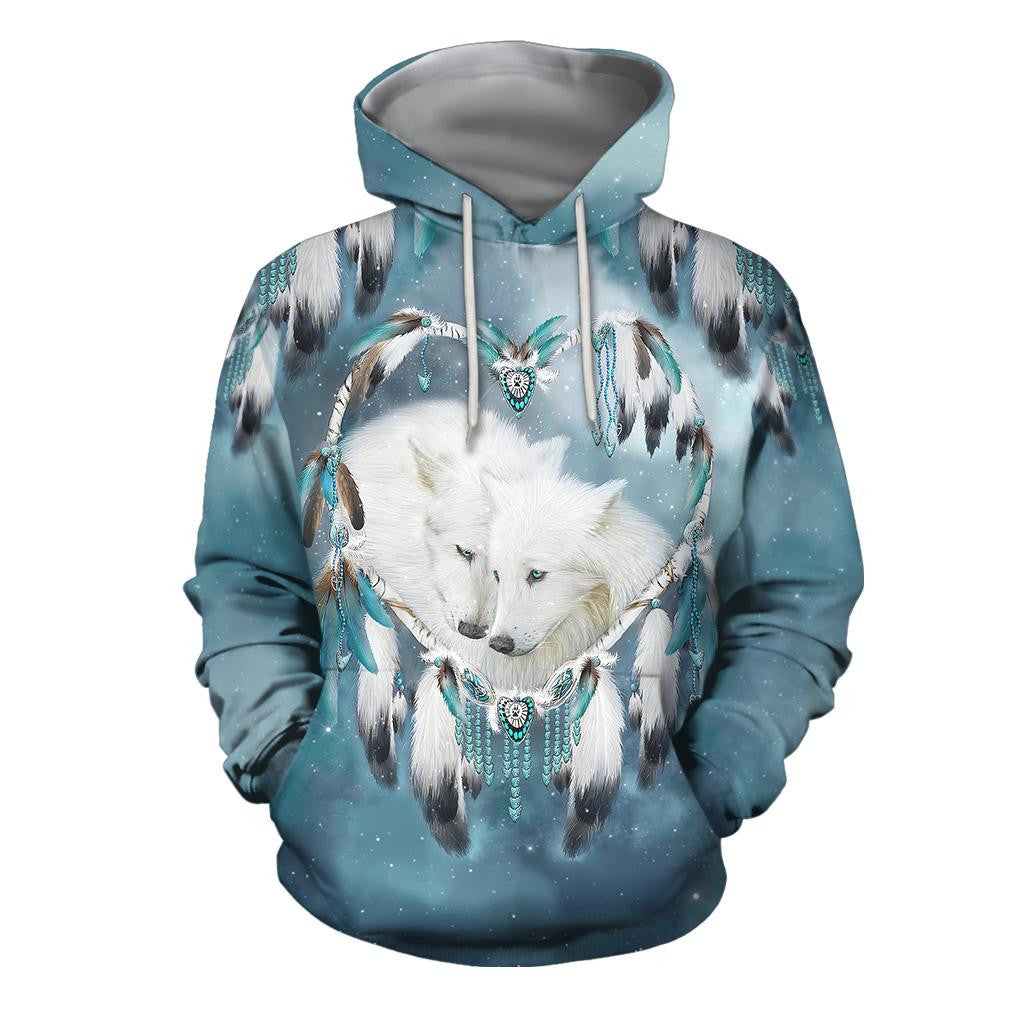 Couple Wolf Hoodie for Men and Women-ML - Amaze Style™-Apparel