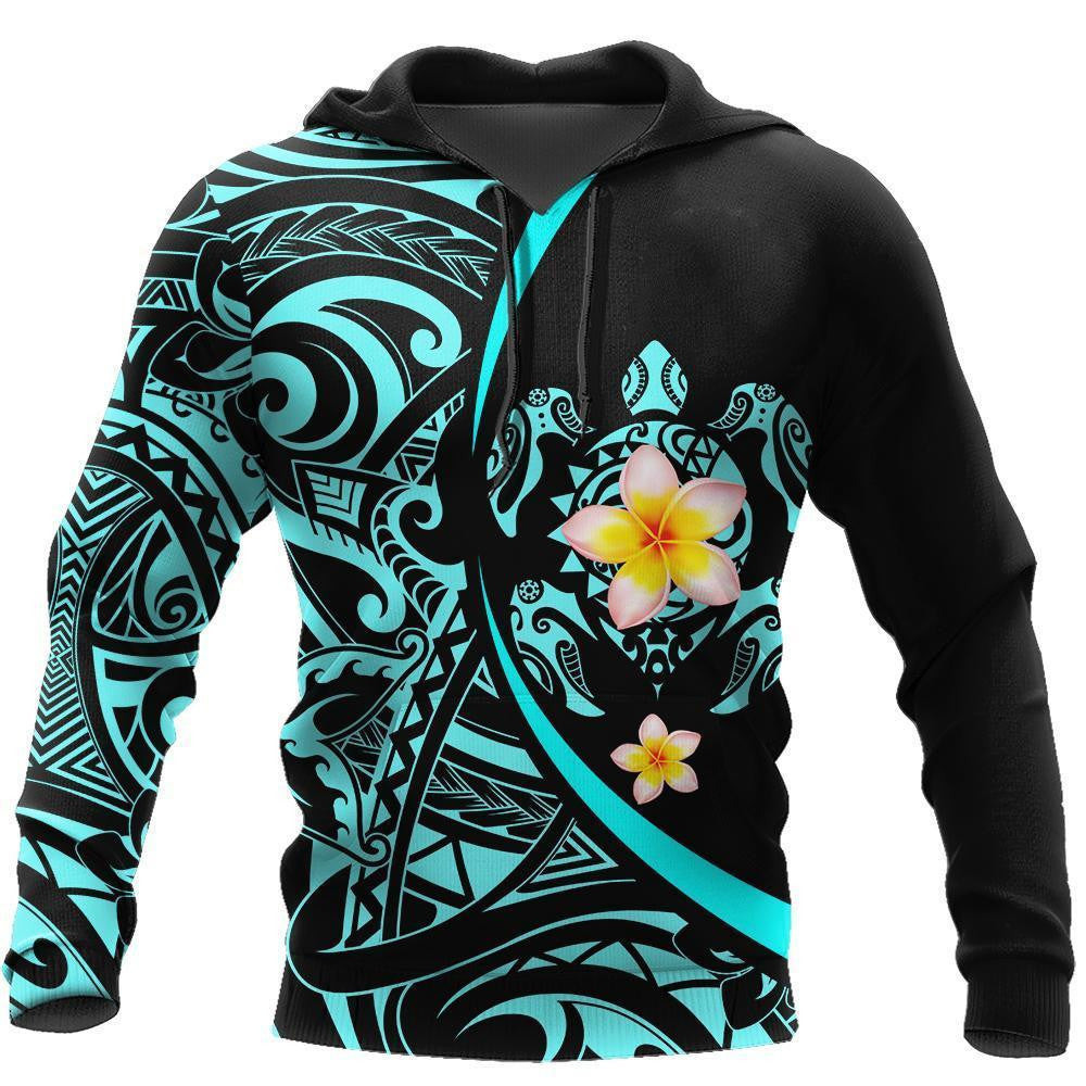 Amazing Polynesian Sea Turtle Tattoo & Hibiscus Hoodie Tshirt for Men and Women-ML - Amaze Style™