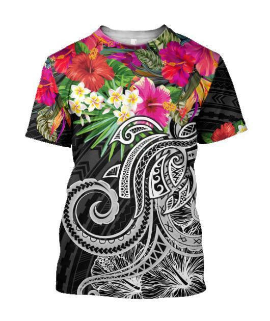 Amazing Hibiscus And Frangipani Hoodie Tshirt For Men And Women