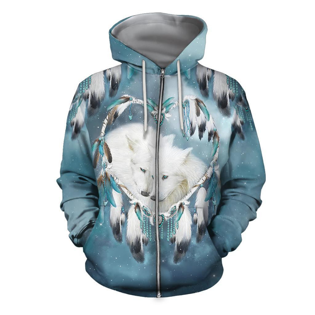 Couple Wolf Hoodie For Men And Women