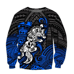 Amazing Polynesian Wolf Tattoo Unisex Hoodie