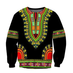 African Dashiki Pattern Hoodie For Men And Women