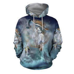 Couple Wolf Love Forever Hoodie Tshirt for Men and Women-ML - Amaze Style™-Apparel